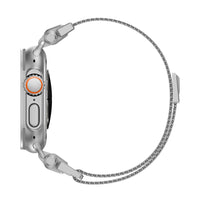 Bracelet Titan Mesh maille milanaise titane argent, vue 5 - Apple Watch | Clipz-it