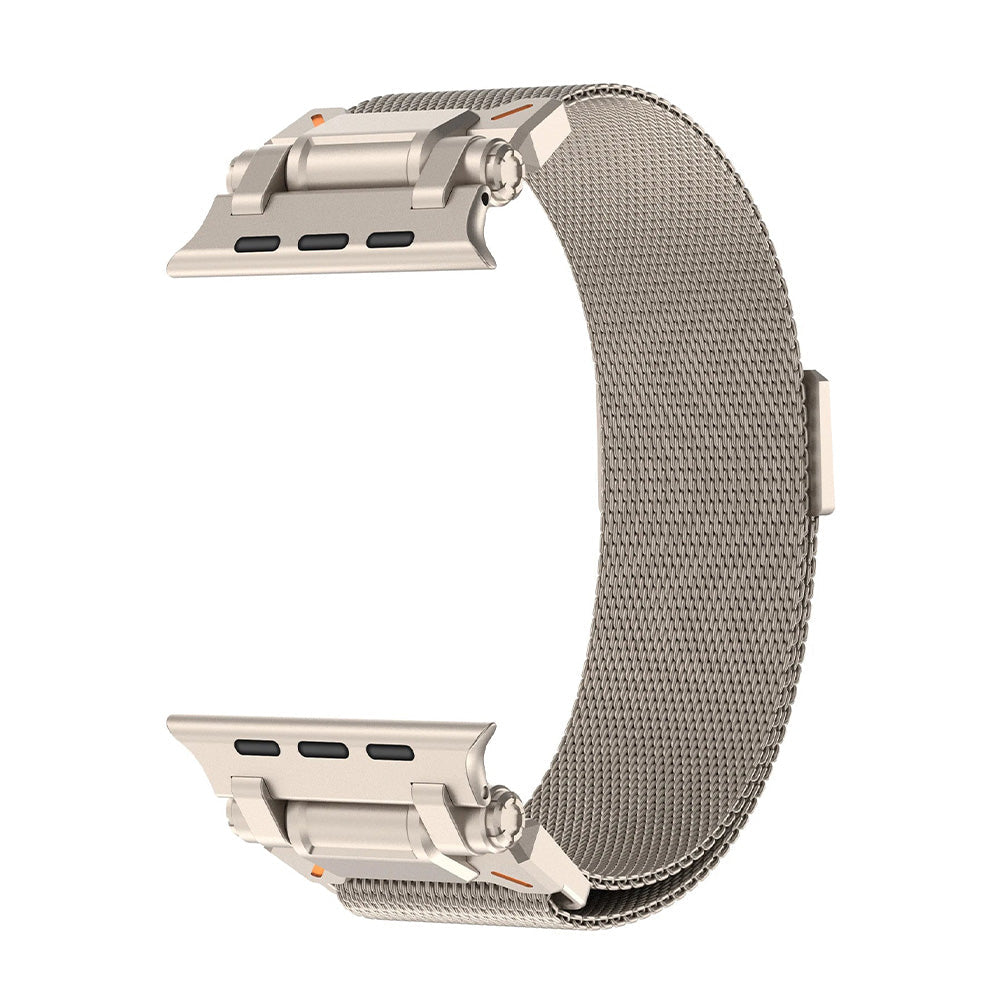 Bracelet Titan Mesh maille milanaise titane argent, vue 6 - Apple Watch | Clipz-it