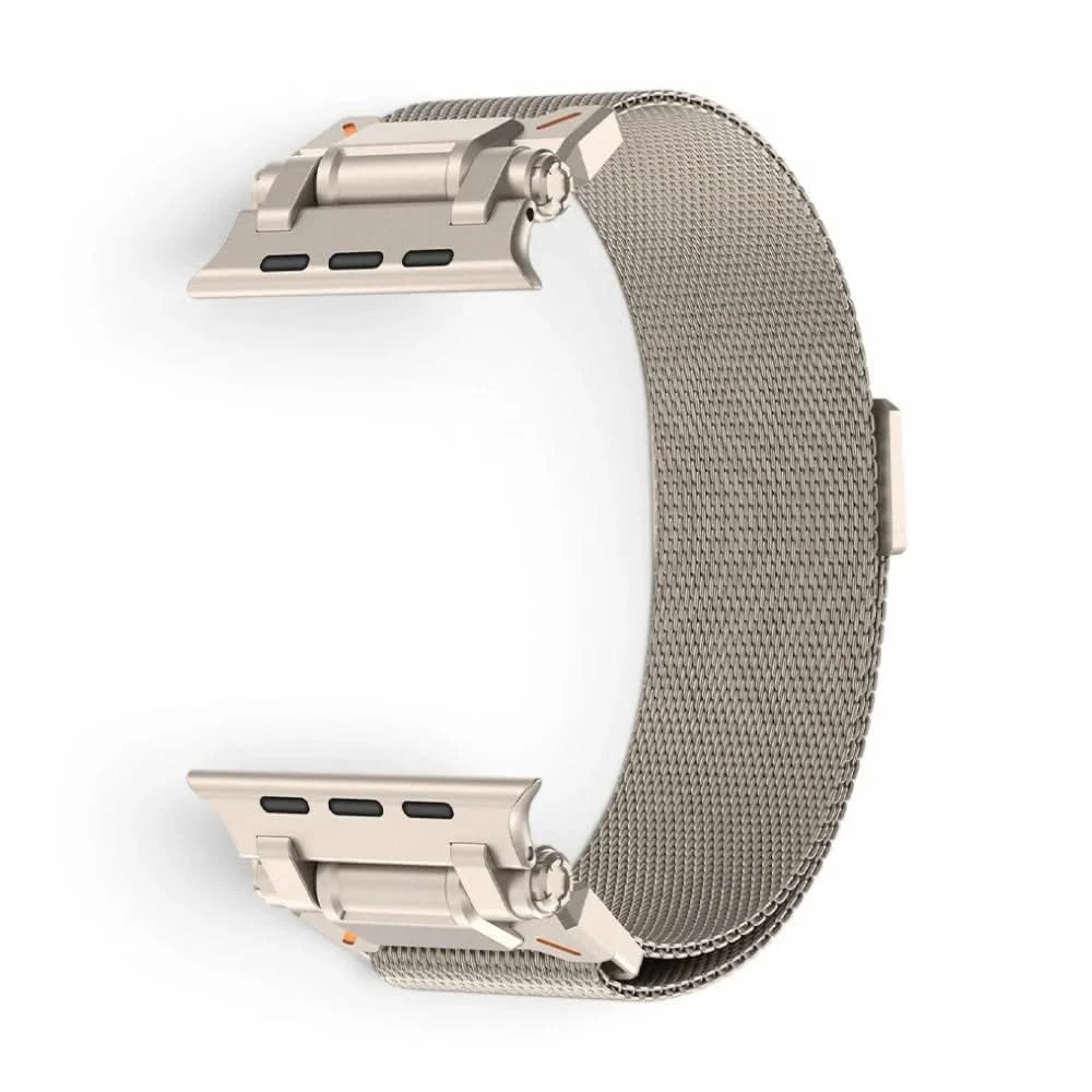Bracelet Titan Mesh maille milanaise titane argent, vue 6 - Apple Watch | Clipz-it
