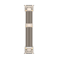 Bracelet Titan Mesh maille milanaise titane argent, vue 9 - Apple Watch | Clipz-it