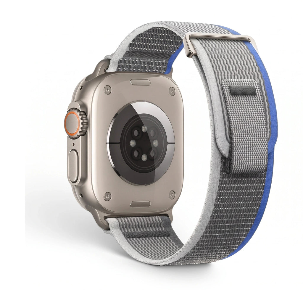 Bracelete Trek nylon preto, vista 3 - Apple Watch | Clipz-it