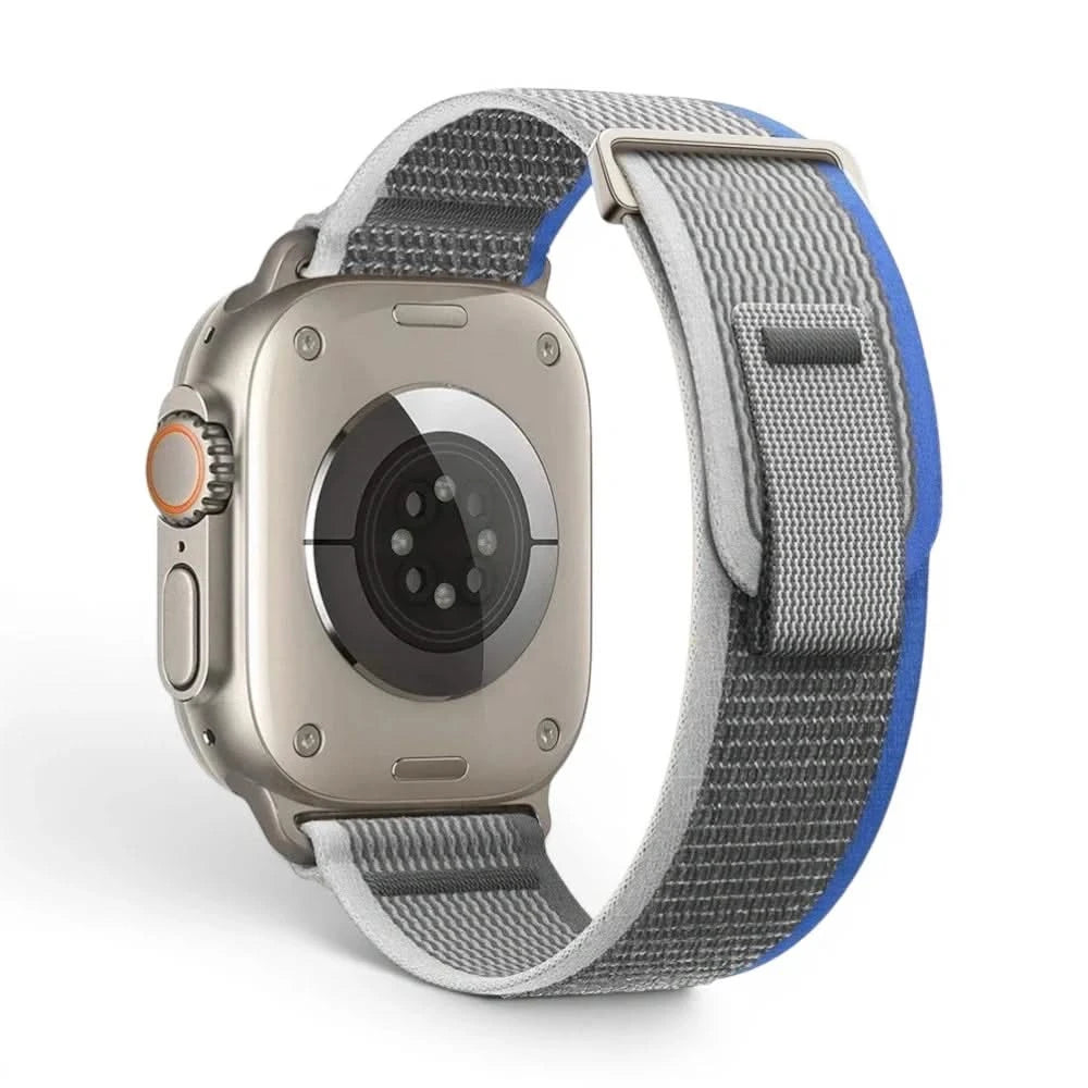 Bracelet Trek nylon noir, vue 3 - Apple Watch | Clipz-it