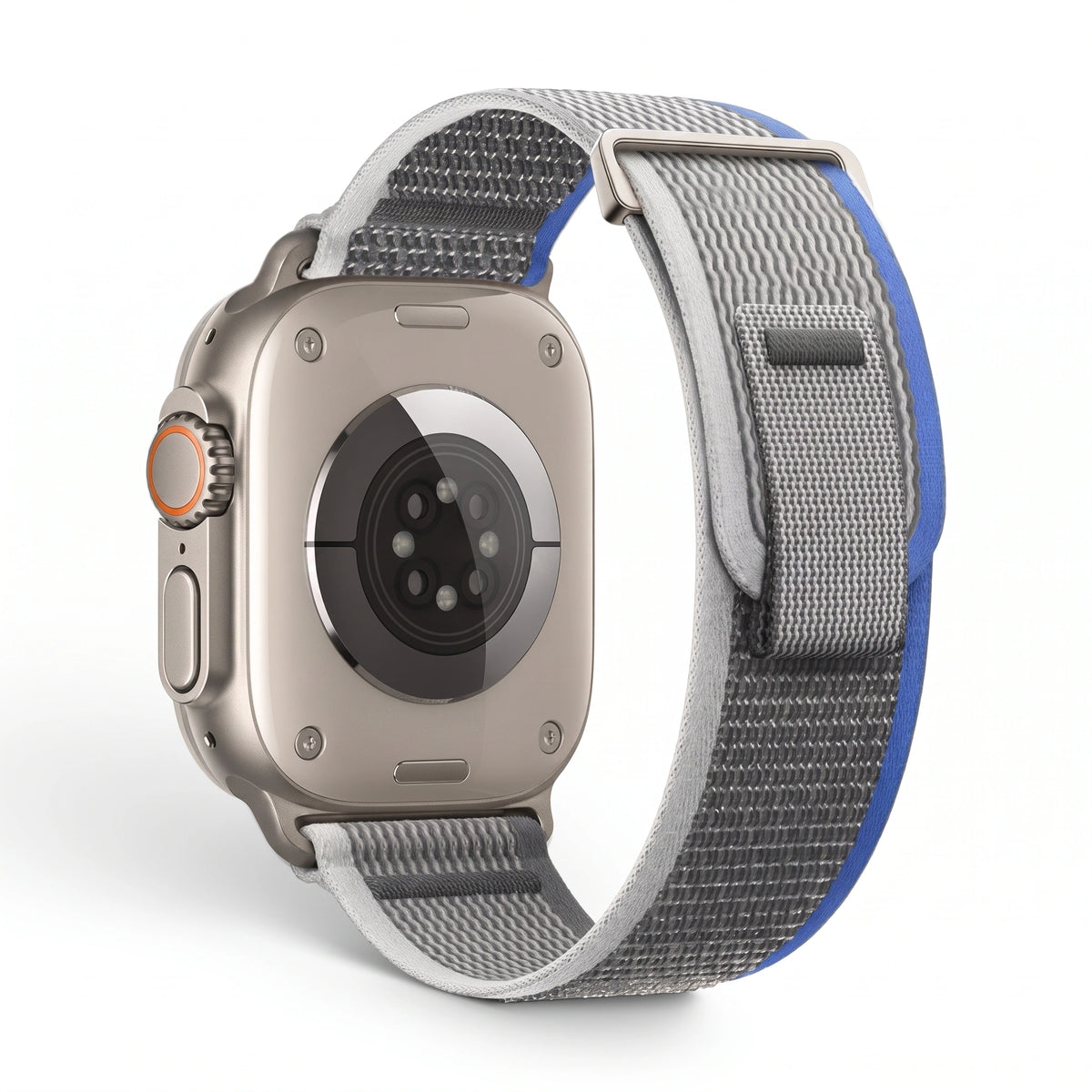 Bracelet Trek nylon noir, vue 3 - Apple Watch | Clipz-it