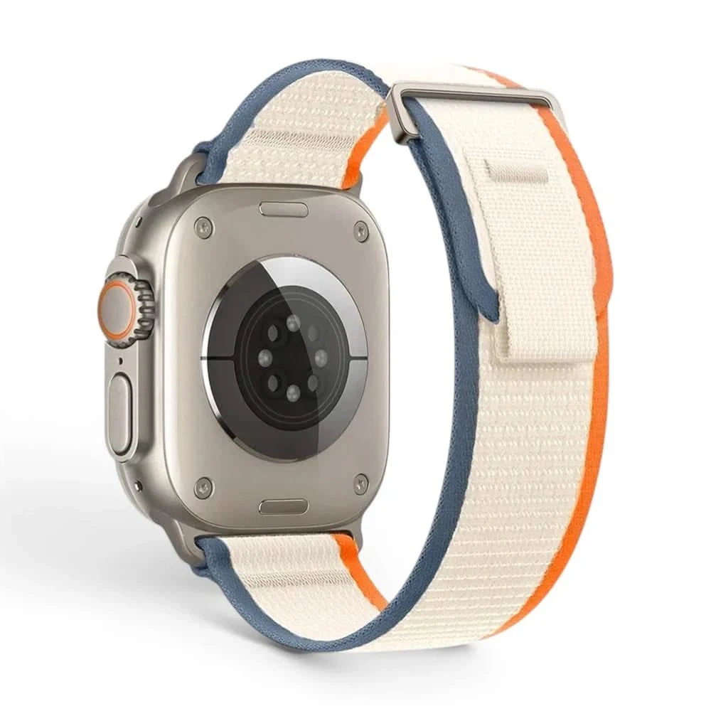 Bracelet Trek nylon noir, vue 4 - Apple Watch | Clipz-it