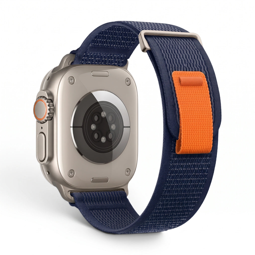 Bracelet Trek nylon noir, vue 5 - Apple Watch | Clipz-it