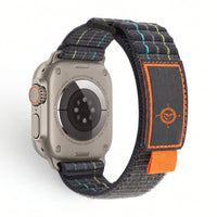 Bracelet Trekker nylon outdoor vert militaire, vue de dos 2 - Apple Watch | Clipz-it