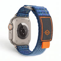 Bracelet Trekker nylon outdoor vert militaire, vue de dos 3 - Apple Watch | Clipz-it