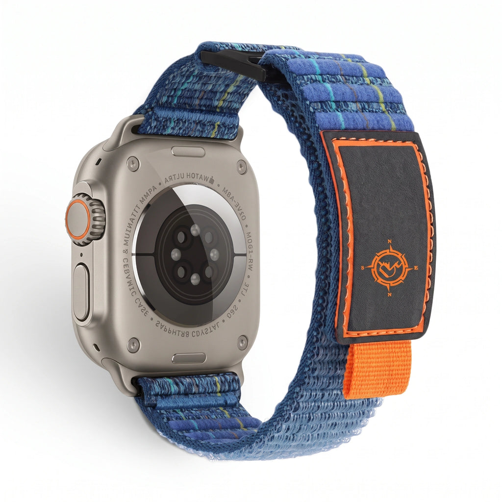 Bracelet Trekker nylon outdoor vert militaire, vue de dos 4 - Apple Watch | Clipz-it