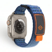 Bracelet Trekker nylon outdoor vert militaire, vue de dos 4 - Apple Watch | Clipz-it