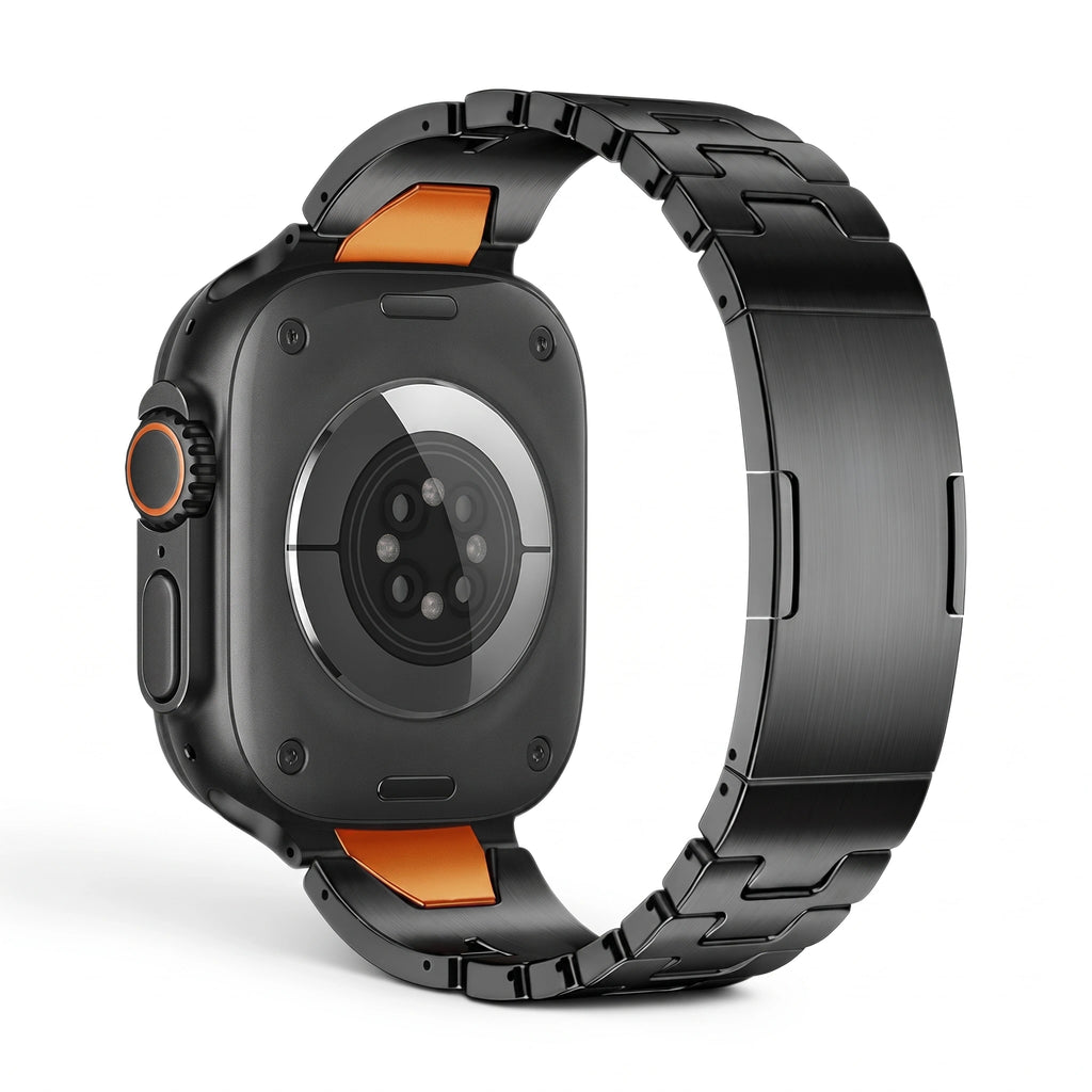 Bracelet Warden acier inoxydable titane, vue de dos 2 - Apple Watch | Clipz-it