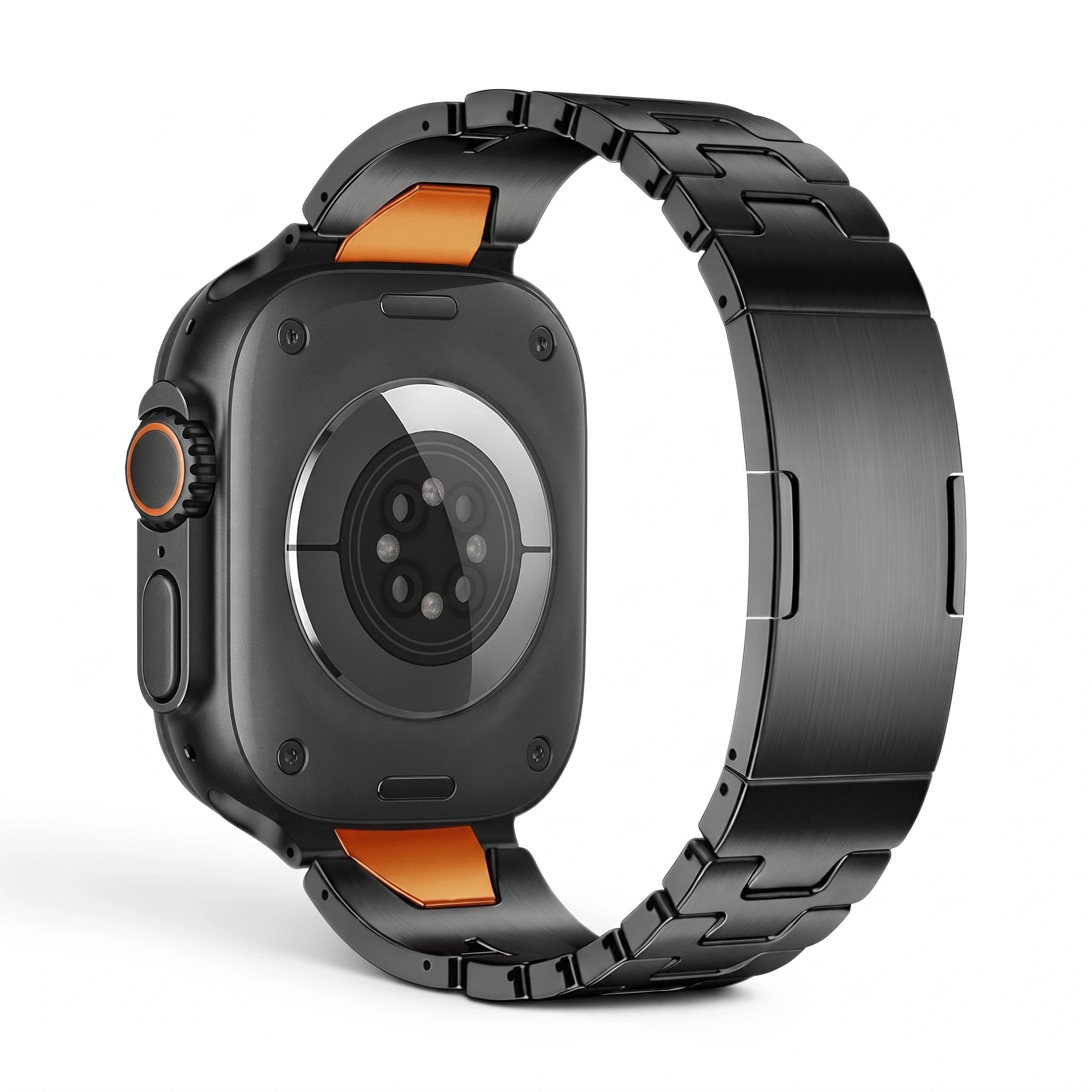 Bracelet Warden acier inoxydable titane, vue de dos 2 - Apple Watch | Clipz-it