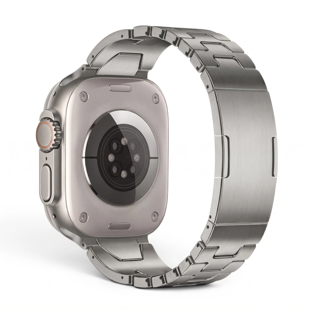 Bracelet Warden acier inoxydable titane, vue de dos 4 - Apple Watch | Clipz-it