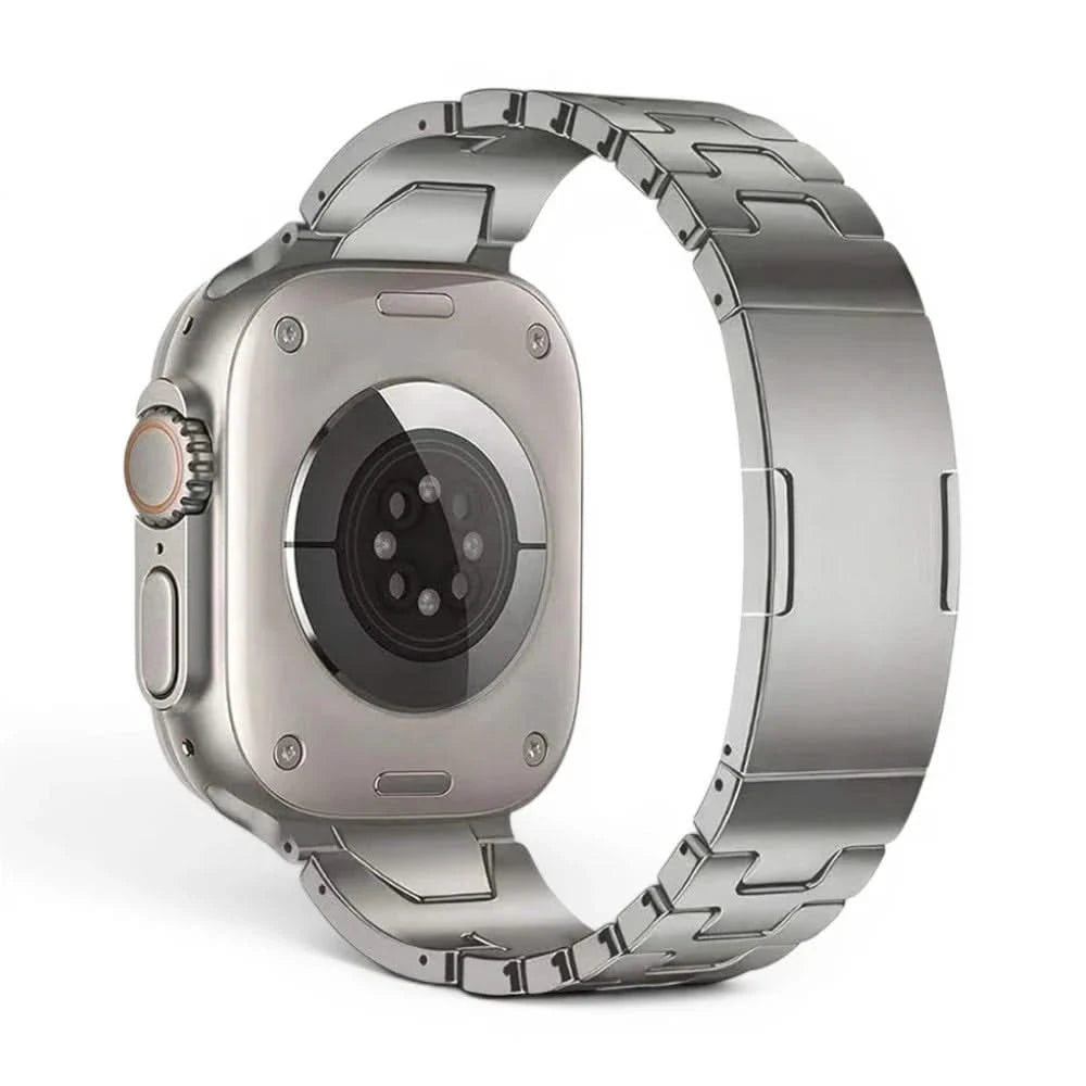 Bracelet Warden acier inoxydable titane, vue de dos 4 - Apple Watch | Clipz-it