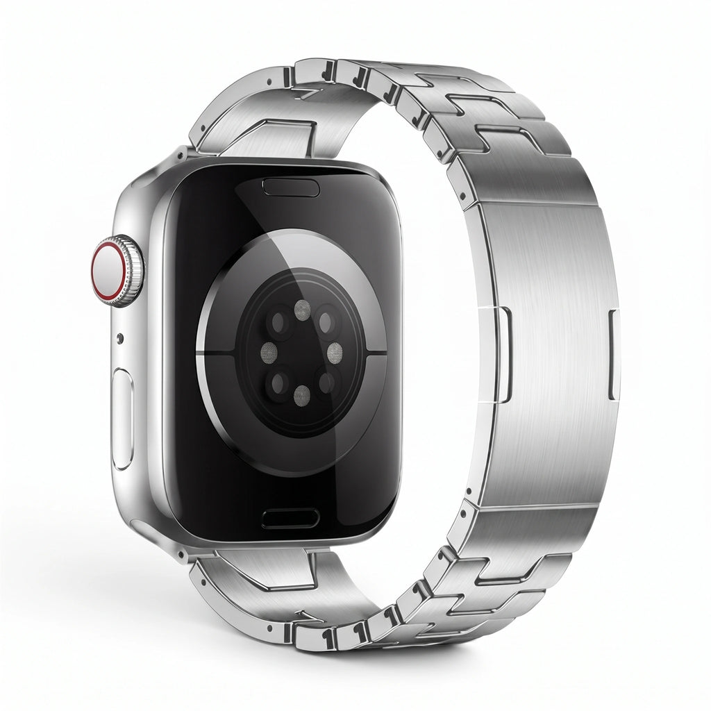 Bracelet Warden acier inoxydable titane, vue de dos 5 - Apple Watch | Clipz-it