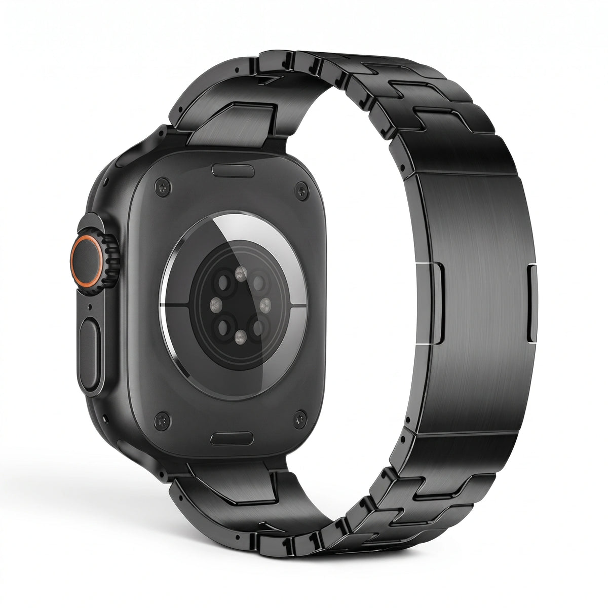 Bracelet Warden acier inoxydable titane, vue 3 - Apple Watch | Clipz-it