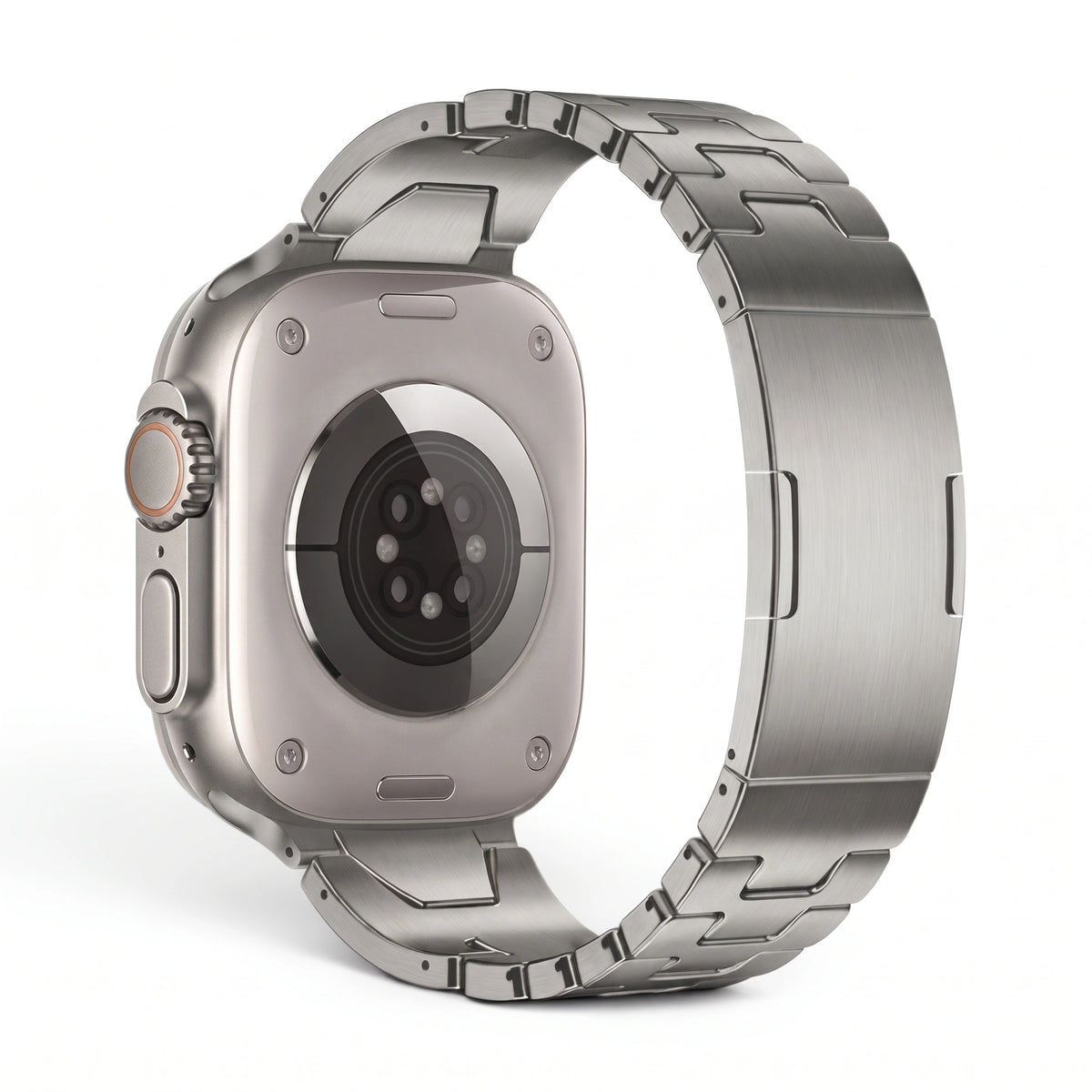 Bracelet Warden acier inoxydable titane, vue 4 - Apple Watch | Clipz-it