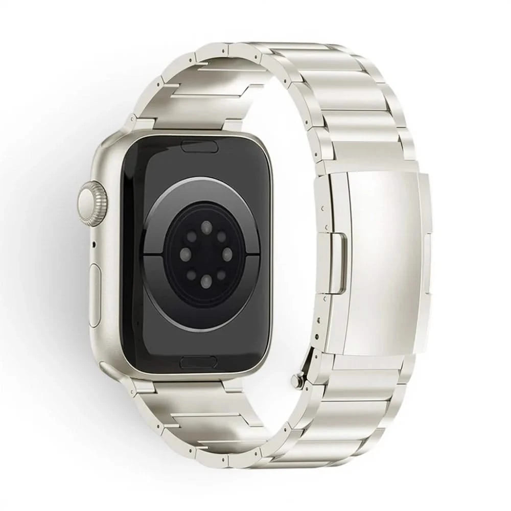Bracelet Zenith titane maillons rosé, vue de dos 2 - Apple Watch | Clipz-it