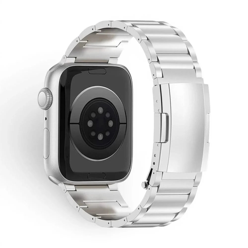 Bracelet Zenith titane maillons rosé, vue de dos - Apple Watch | Clipz-it