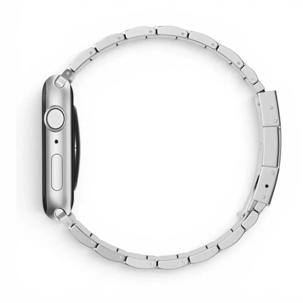 Bracelet Zenith titane maillons rosé, vue de profil - Apple Watch | Clipz-it