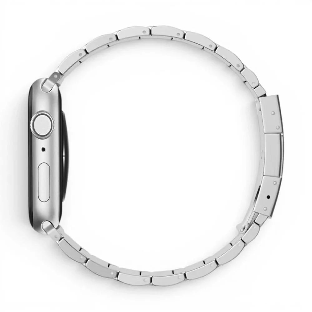 Bracelet Zenith titane maillons rosé, vue de profil - Apple Watch | Clipz-it