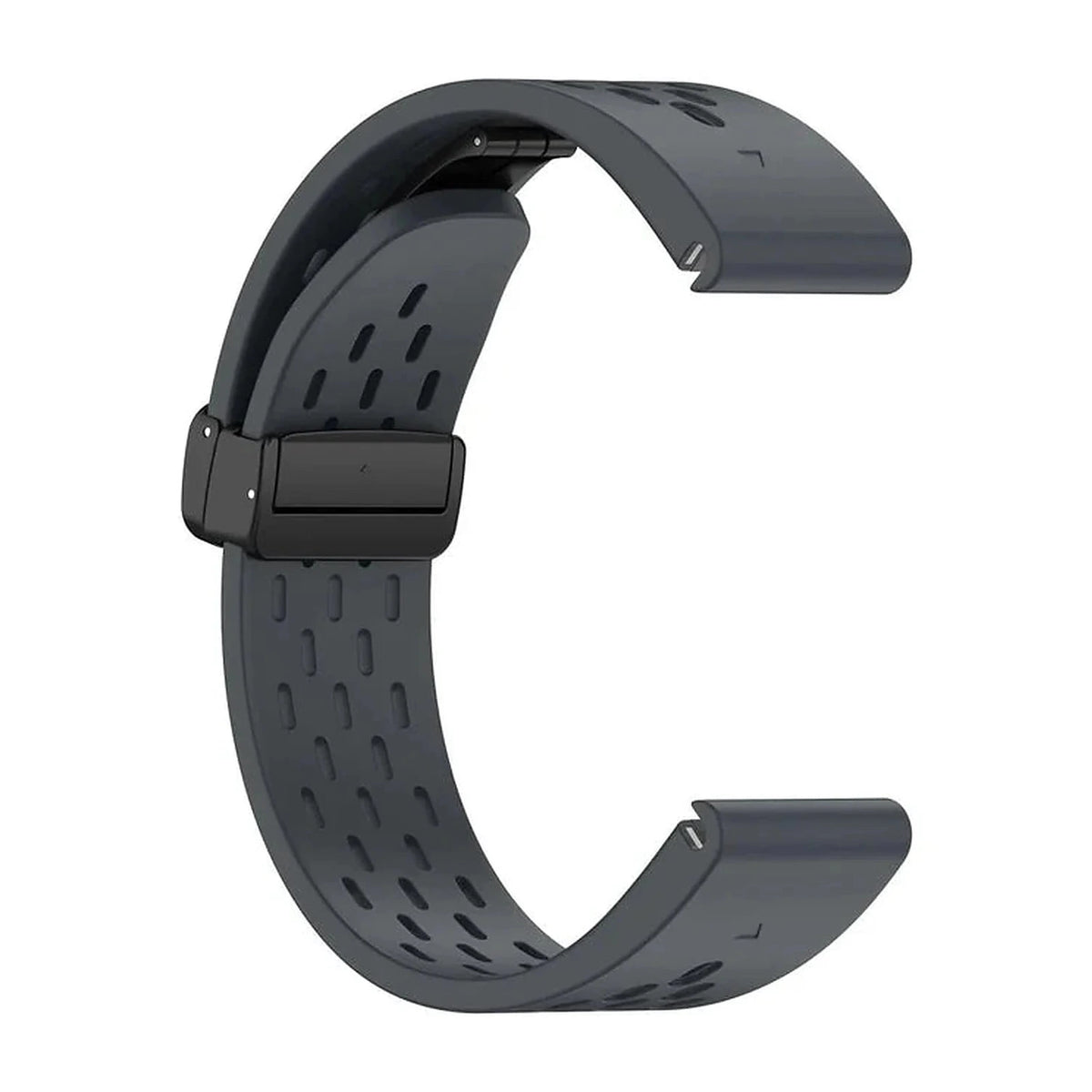 Garmin Aero QuickFit 20 mm urrem i silikone, grå som rustfrit stål – Clipz-it