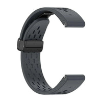 Силиконова каишка Aero за Garmin QuickFit 22 мм, сиво-метална – Clipz-it