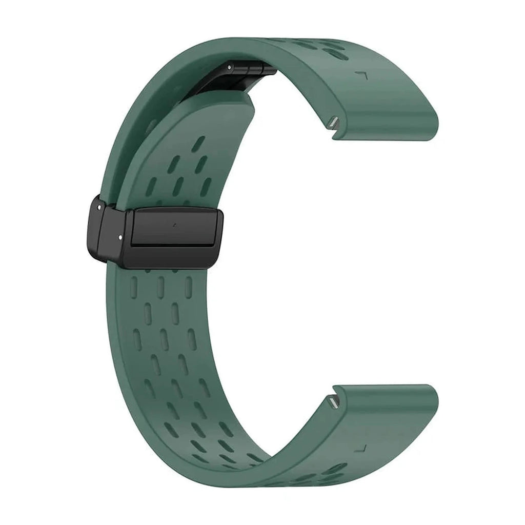 Силиконова каишка за часовник Garmin Aero QuickFit 22 мм, тъмнозелена – Clipz-it