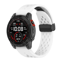 Bracelete Garmin Aero QuickFit 26 mm branco em silicone, vista principal – Clipz-it