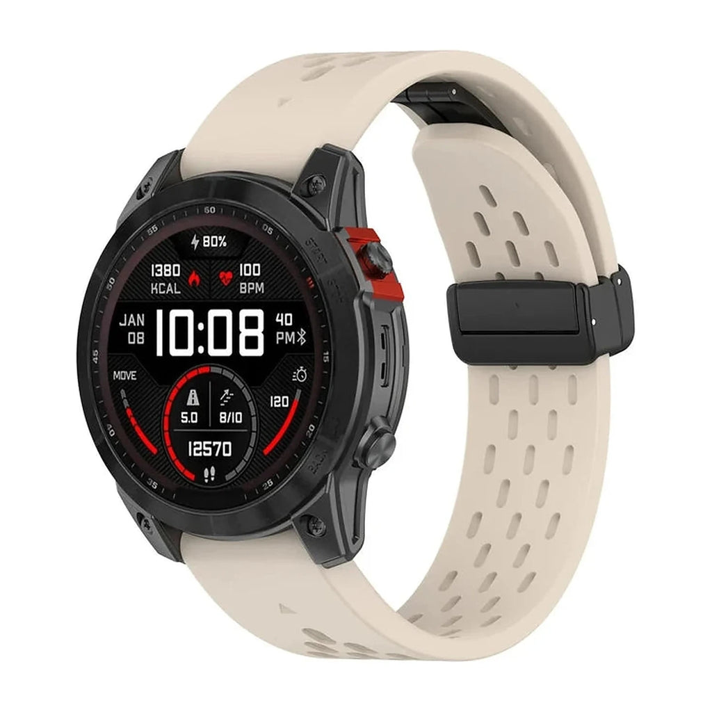 Bracelete Garmin Aero QuickFit 26 mm rosa-claro em silicone, vista principal – Clipz-it