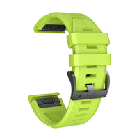 Cinturino Créneau in silicone verde limone, vista di profilo - Garmin QuickFit 20 mm