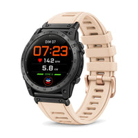 Cinturino Rosée in silicone abricot, vista frontale - Garmin QuickFit 20 mm