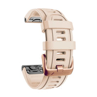Cinturino Rosée in silicone abricot, vista di profilo - Garmin QuickFit 20 mm