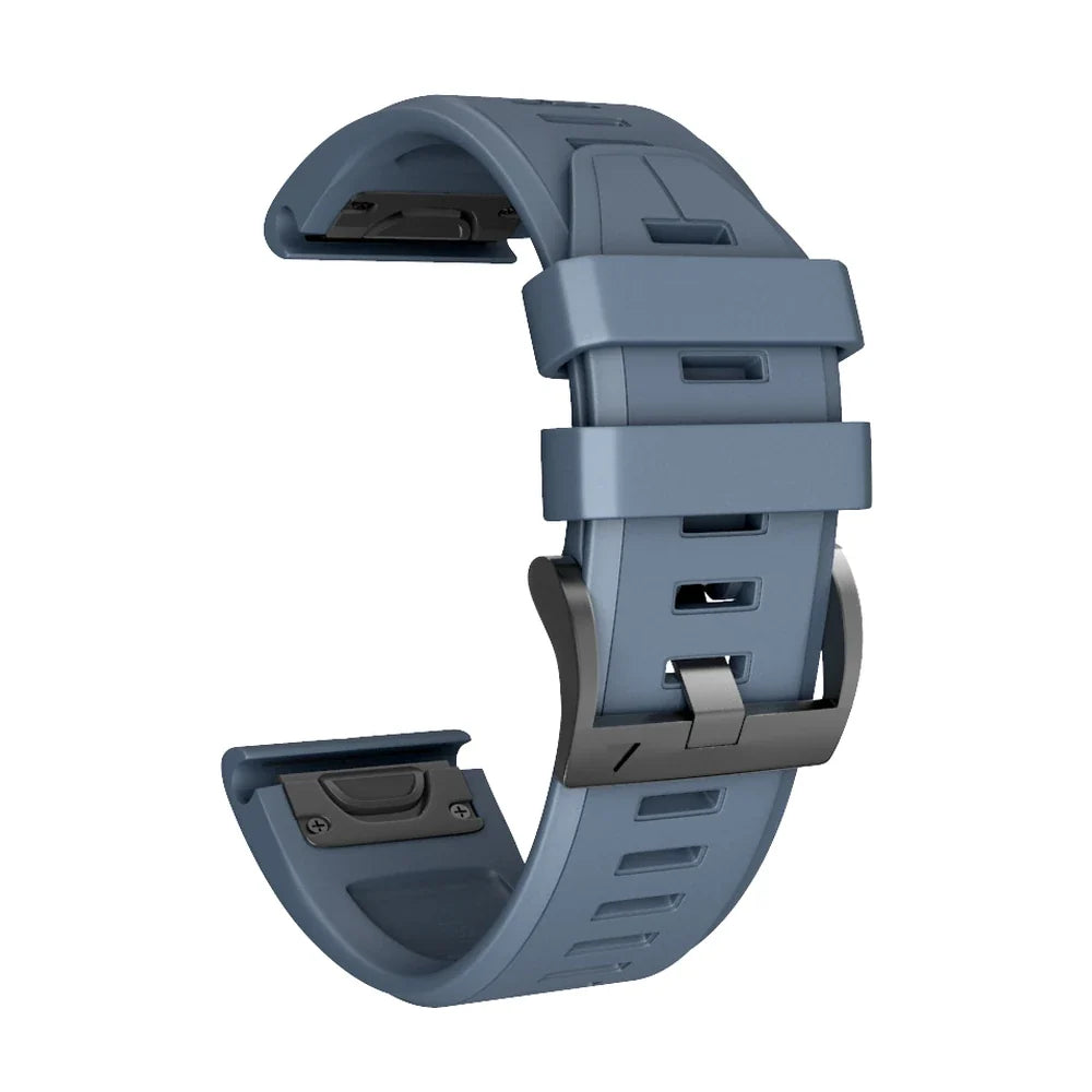 Créneau silikoninė laikrodžio apyrankė, šiferio mėlyna, vaizdas iš šono - Garmin QuickFit 22 mm