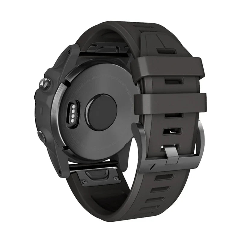 Créneau silikoninė laikrodžio apyrankė, juoda, vaizdas iš nugaros - Garmin QuickFit 22 mm