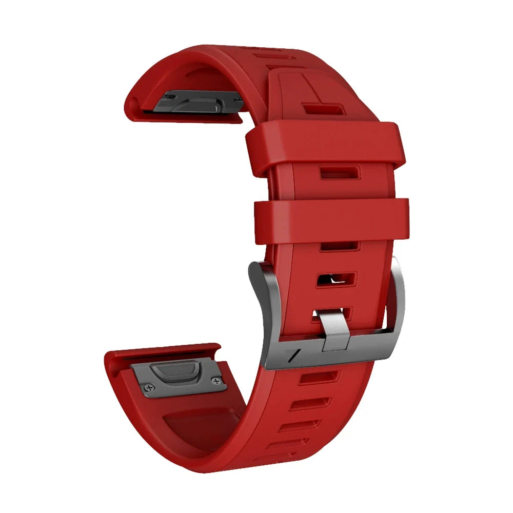 Créneau silikoninė laikrodžio apyrankė, raudona, vaizdas iš šono - Garmin QuickFit 22 mm