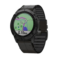 Liseré hibridinė odinė laikrodžio apyrankė, juoda, vaizdas iš priekio - Garmin QuickFit 22 mm