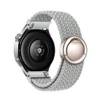 Natte braided nylon strap in pearl white, rear view - Garmin QuickFit 26mm