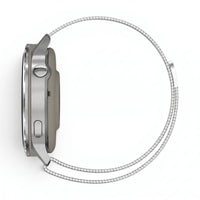 Bracelet Alvéole milanais acier argent, vue de dos - Garmin Quick Release 18mm | Clipz-it
