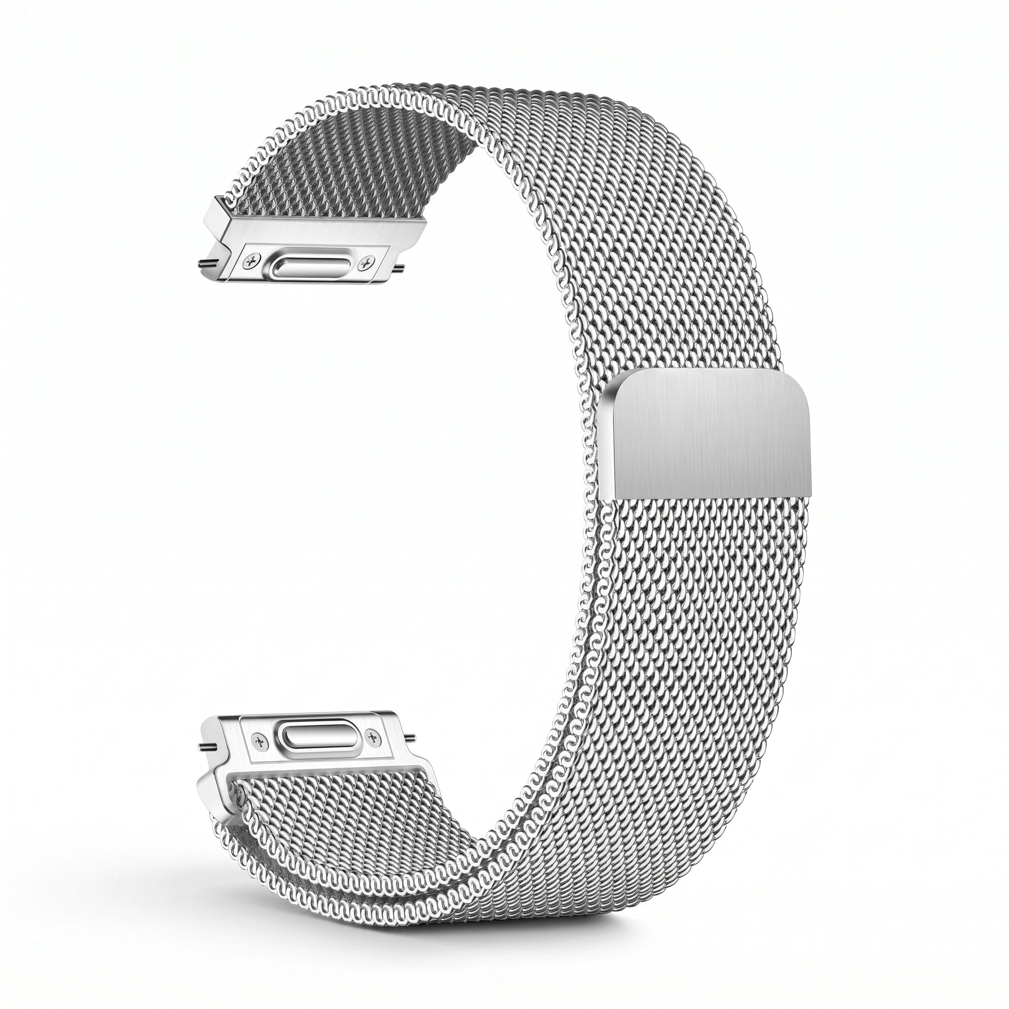 Bracelet Alvéole milanais argent, vue de dos - Garmin Quick Release 18mm | Clipz-it