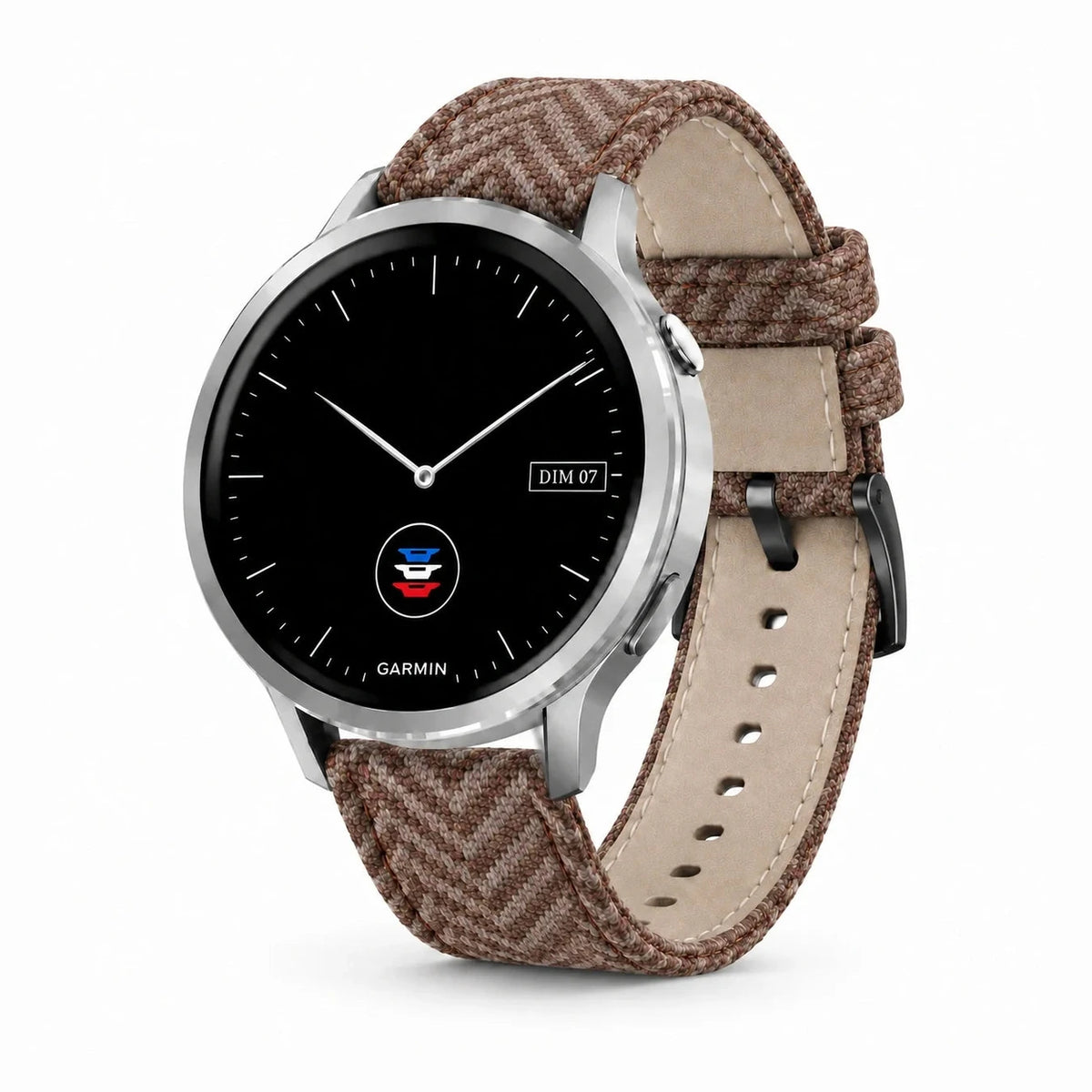 Highland tvido ir odinė laikrodžio apyrankė, smėlio spalvos, juoda sagtis - Garmin Quick-Release 18 mm | Clipz-it
