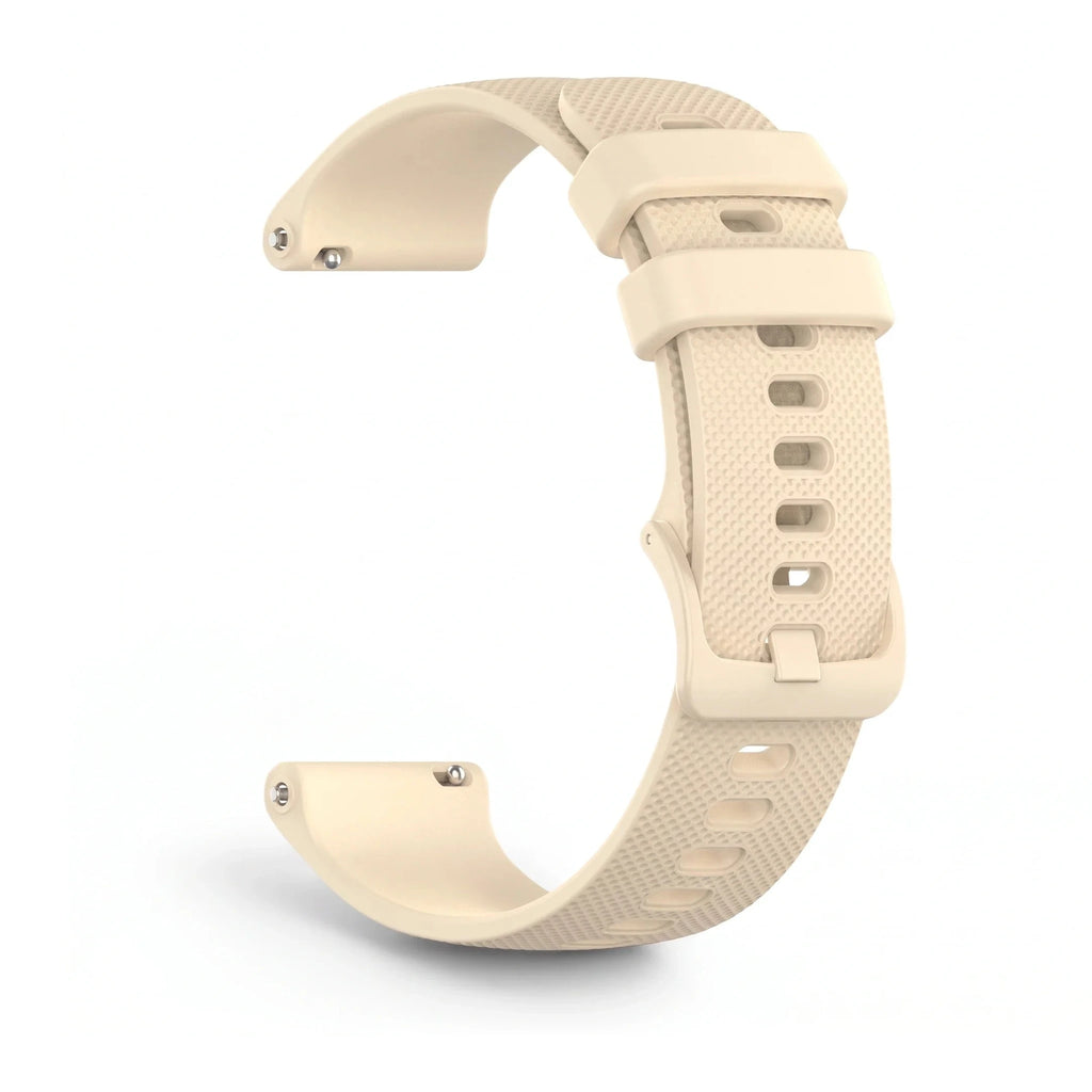 Bracelet Motion silicone beige, vue de profil - Garmin Quick Release 18mm | Clipz-it