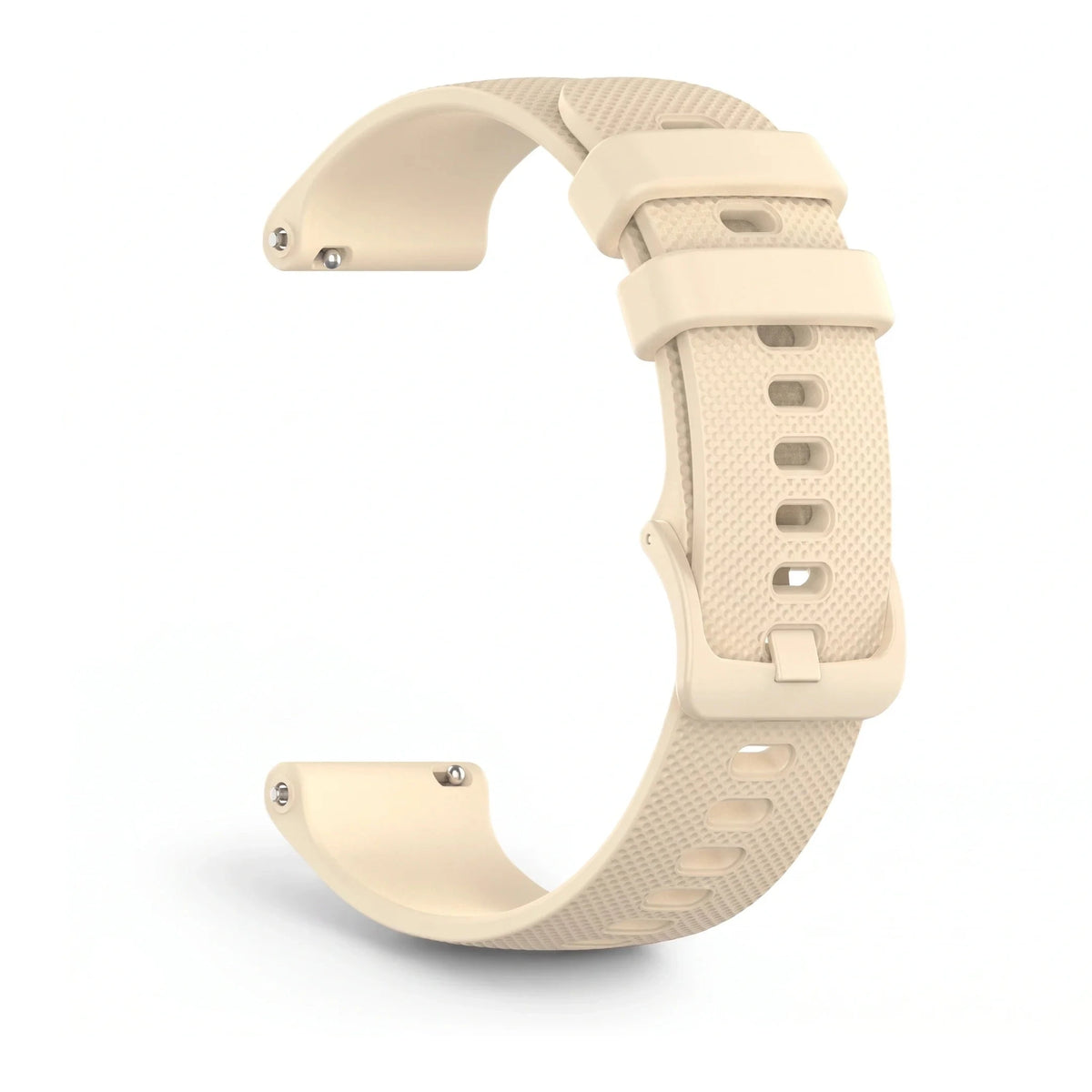 Bracelet Motion silicone beige, vue de profil - Garmin Quick Release 18mm | Clipz-it