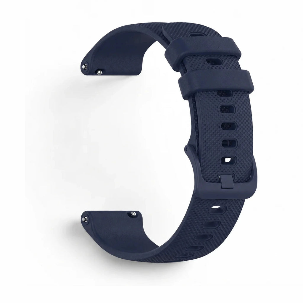 Bracelet Motion silicone bleu, vue de profil - Garmin Quick Release 18mm | Clipz-it
