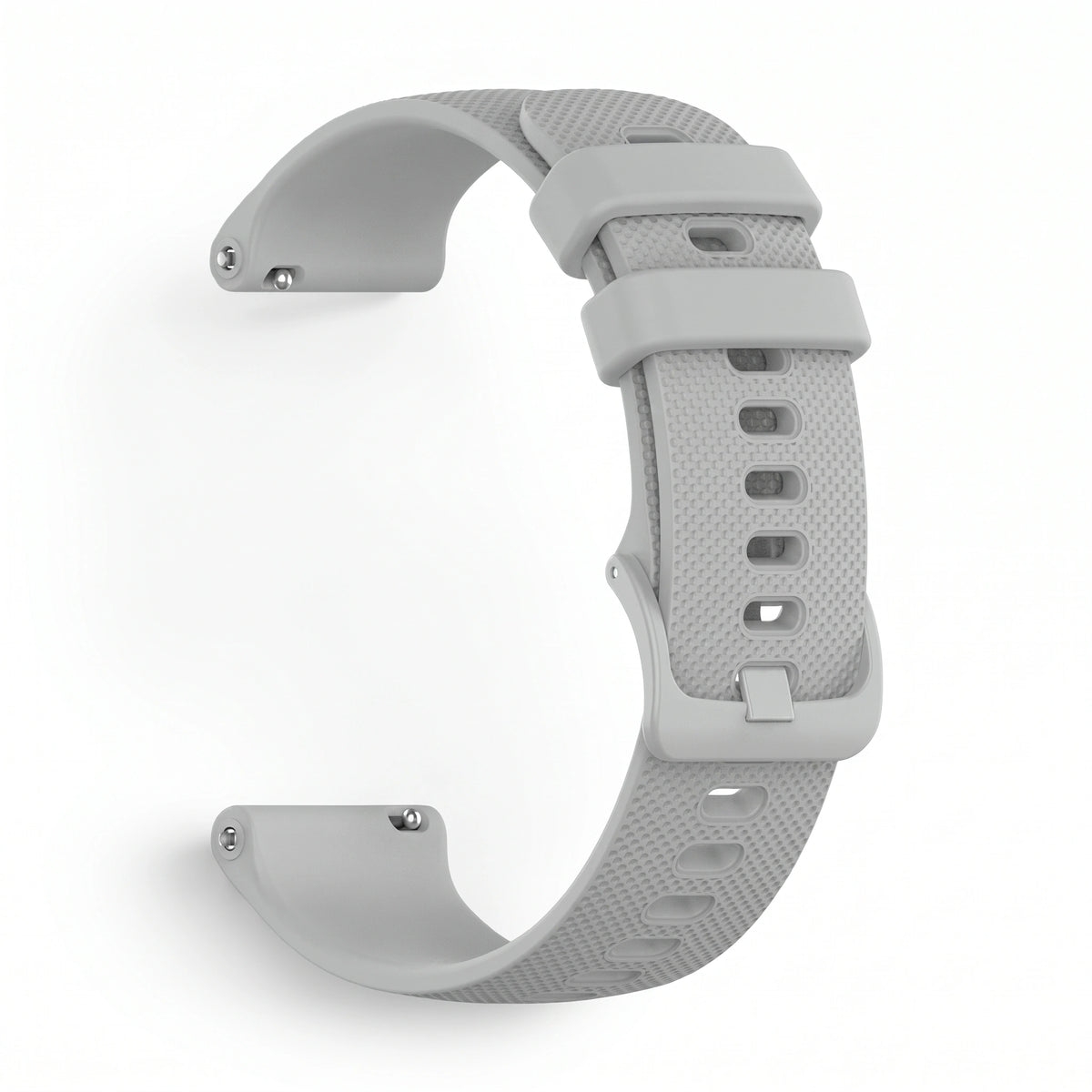 Bracelet Motion silicone gris, vue de profil - Garmin Quick Release 18mm | Clipz-it
