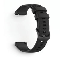 Bracelet Motion silicone noir, vue de profil - Garmin Quick Release 18mm | Clipz-it