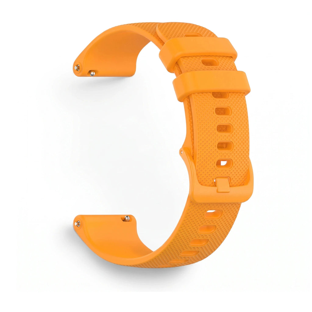 Bracelet Motion silicone orange, vue de profil - Garmin Quick Release 18mm | Clipz-it