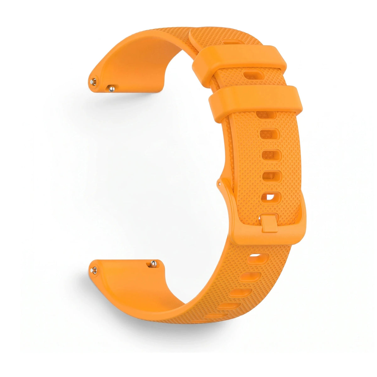 Bracelet Motion silicone orange, vue de profil - Garmin Quick Release 18mm | Clipz-it