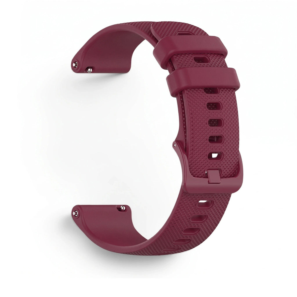 Bracelet Motion silicone rouge, vue de profil - Garmin Quick Release 18mm | Clipz-it