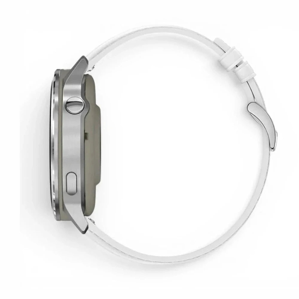 Bracelet Nappa cuir blanc, vue de dos - Garmin Quick Release 18mm | Clipz-it