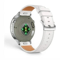 Bracelet Nappa cuir blanc, vue de face 2 - Garmin Quick Release 18mm | Clipz-it